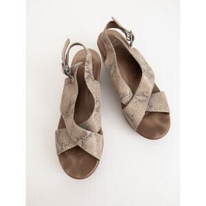 Dansko Snakeskin Clog Heel Sandal Size 41